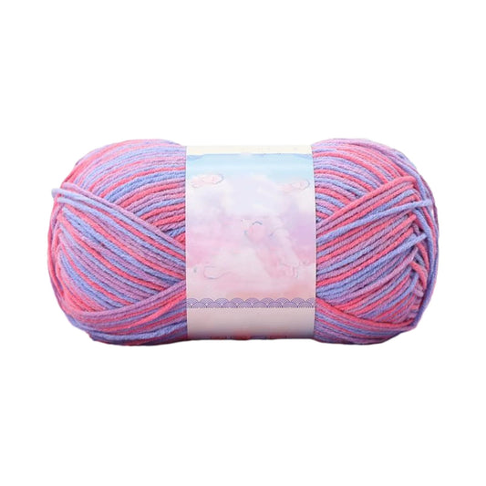 Milk Cotton Tie-Dye Yarn for Knitting and Crochet,130m Multicolor Gradient Wool,Soft and Durable for Blankets V1189-LWWAL-20260401-07141