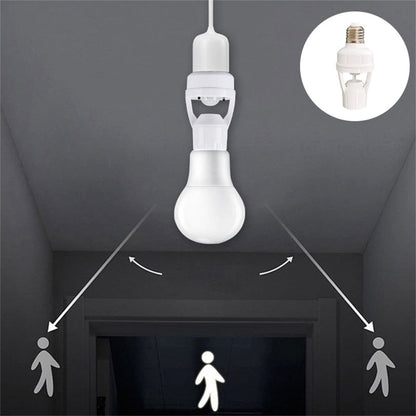 E27 Screw Motion Sensor Light Socket with Infrared Detection,Automatic On/Off for Stairs and Hallways,Easy V1189-LWWAL-20260401-07162