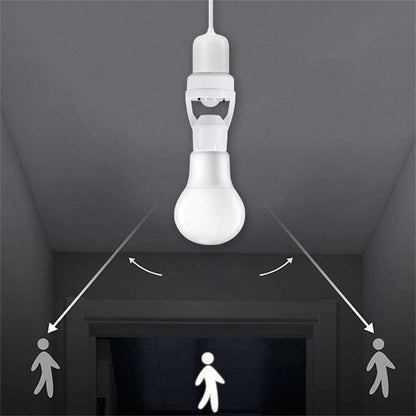 E27 Screw Motion Sensor Light Socket with Infrared Detection,Automatic On/Off for Stairs and Hallways,Easy V1189-LWWAL-20260401-07162