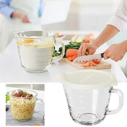Transparent Glass Measuring Cup for Baking,Microwave-Safe with Handle and Graduated Marks,High Borosilicate V1189-LWWAL-20260401-07184