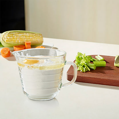 Transparent Glass Measuring Cup for Baking,Microwave-Safe with Handle and Graduated Marks,High Borosilicate V1189-LWWAL-20260401-07184