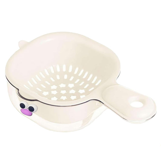 Small Fruit Colander, Fruit Rinser Strainer Container Dual-Layer Vegetable Cutting And Draining Basket, V1189-LWWAL-20260401-07186