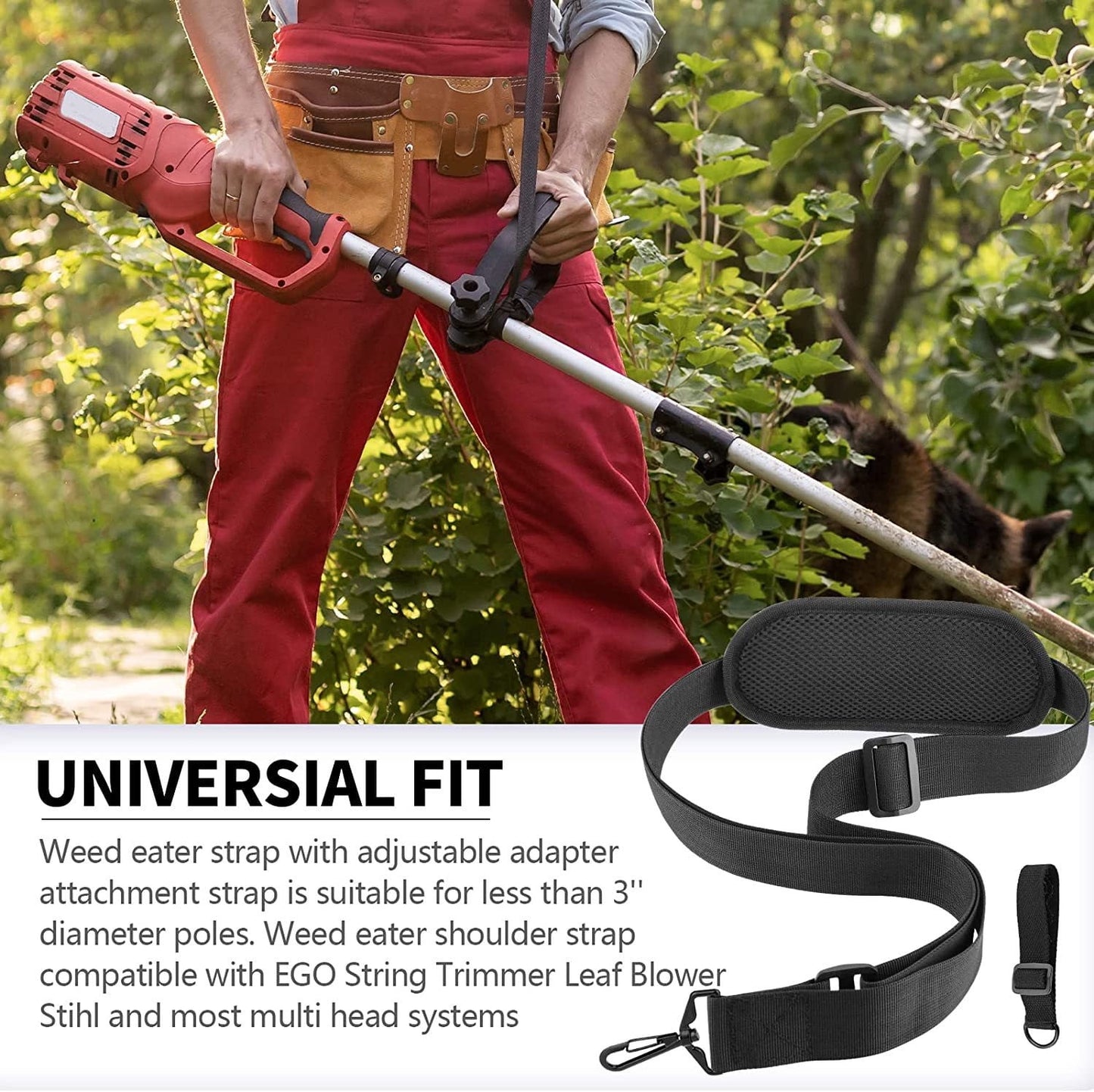 CCMAOLU Trimmer Shoulder Strap Harness,Heavy Duty Adjustable Straps with Upgraded Metal Clasp,Compatible with V1189-LWWAL-20260401-07199