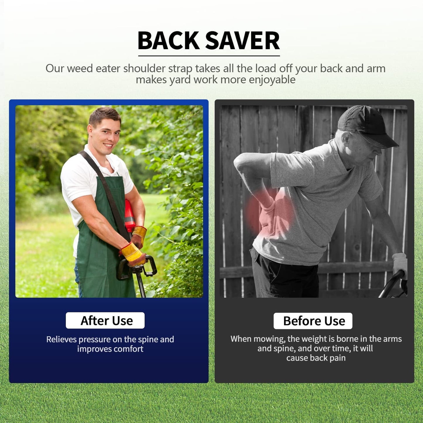 CCMAOLU Trimmer Shoulder Strap Harness,Heavy Duty Adjustable Straps with Upgraded Metal Clasp,Compatible with V1189-LWWAL-20260401-07199