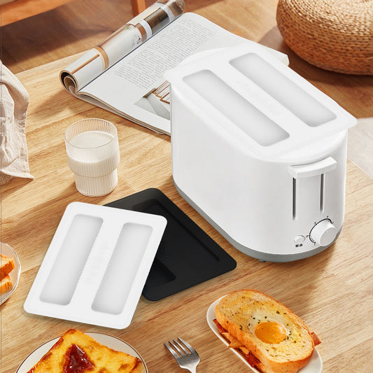 CCMAOLU Silicone Toaster Cover 2 Slice Wide Slot,Reusable Heat Resistance Bread Machine Topper Cover,Dirt V1189-LWWAL-20260401-07206