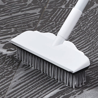 CCMAOLU Floor Scrub Brush with Long Handle,2 in 1 Stiff Bristle Brush & Squeegee Broom for V1189-LWWAL-20260401-07208