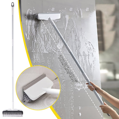 CCMAOLU Floor Scrub Brush with Long Handle,2 in 1 Stiff Bristle Brush & Squeegee Broom for V1189-LWWAL-20260401-07209