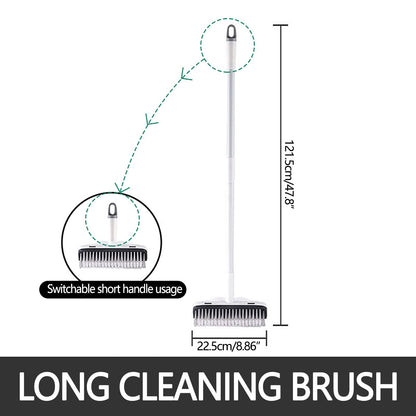 CCMAOLU Floor Scrub Brush with Long Handle,2 in 1 Stiff Bristle Brush & Squeegee Broom for V1189-LWWAL-20260401-07209