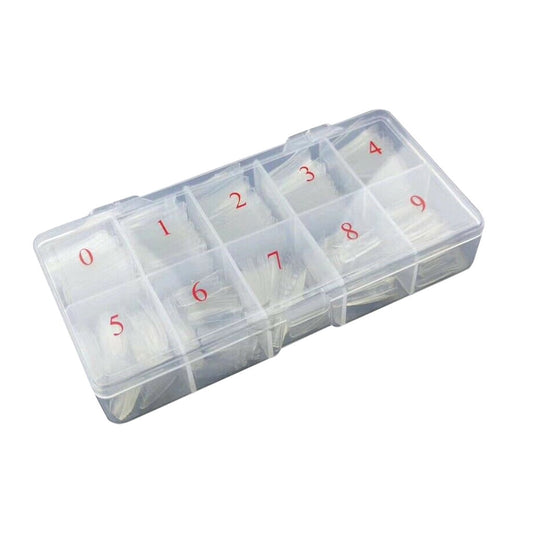 CCMAOLU 500PCS Acrylic Nail Tips,French Style Artificial False Nails for Manicure,DIY Nail Art with Storage V1189-LWWAL-20260401-07217