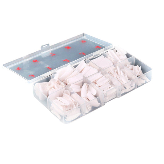 CCMAOLU 500PCS Acrylic Nail Tips,French Style Artificial False Nails for Manicure,DIY Nail Art with Storage V1189-LWWAL-20260401-07218