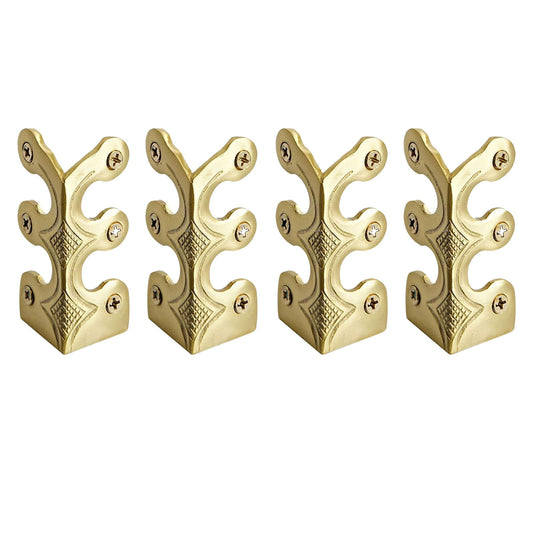 4-Pack Vintage Metal Corner Protectors,Solid Brass Decorative Protective Covers for Furniture & V1189-LWWAL-20260401-07223