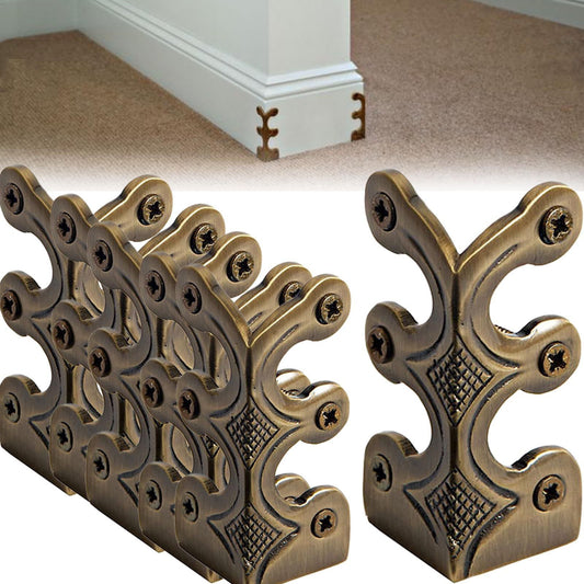 4-Pack Vintage Metal Corner Protectors,Solid Brass Decorative Protective Covers for Furniture & V1189-LWWAL-20260401-07225