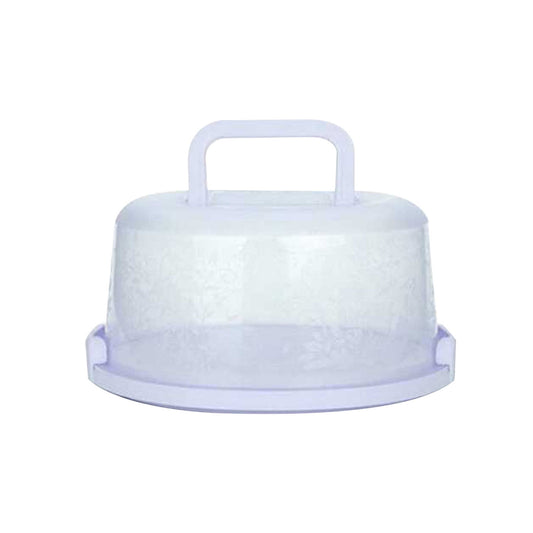 Portable Cake Storage Box, Transparent Plastic Cover with Snap Locks for Freshness, 26x22.5x13.5cm Airtight V1189-LWWAL-20260401-07227