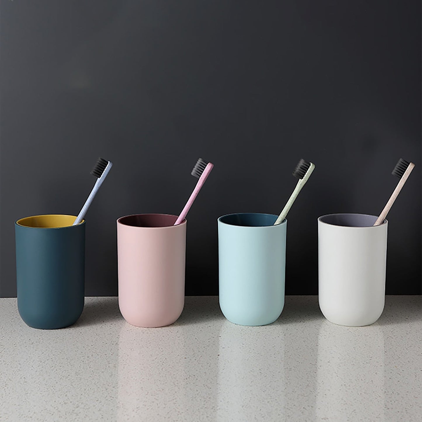 1Pack Bathroom Toothbrush Cup,ReusableToothbrush Holders,Multi-purpose Drinking Cups,Plastic Mouthwash Cup, V1189-LWWAL-20260401-07234