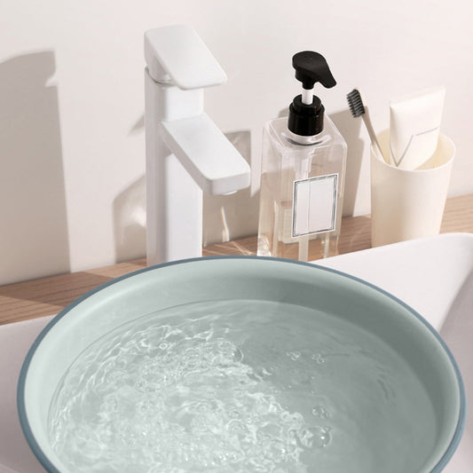 Wide Foot Wash Basin with Two-Color Design, Durable High-Temperature Plastic Washbasin for Laundry and V1189-LWWAL-20260401-07244