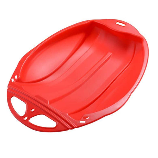 Round Snow Sled Disc for Kids and Adults, Thick Portable Skiing Pad with Anti-Skid Sunk Seat, Versatile V1189-LWWAL-20260401-07280