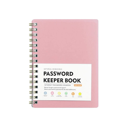Spiral Password Book with Alphabetical Tabs,Plastic Password Book,Password Book Password Book with Personal V1189-LWWAL-20260401-07296
