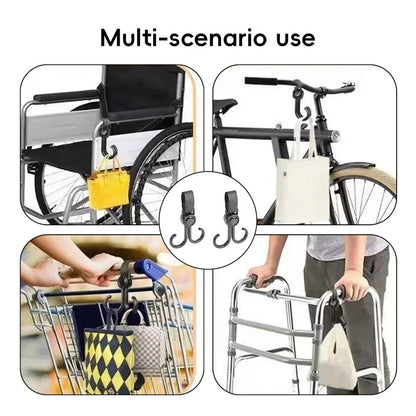 Stroller Hooks - Buggy Hooks - Bag Hooks - Diaper Bag Hooks - Walker Hooks - Stroller Accessories - Mounting V1189-WXF-260203-00001