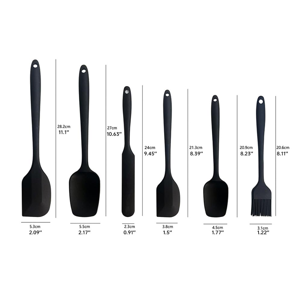 Kitchen Utensils Set - Spatula Set - Silicone Spatulas - Pan Scraper - Baking Utensils - Cooking Utensils - V1189-WXF-260203-00015