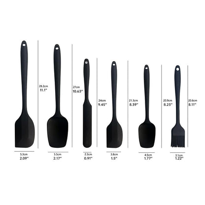 Kitchen Utensils Set - Spatula Set - Silicone Spatulas - Pan Scraper - Baking Utensils - Cooking Utensils - V1189-WXF-260203-00015