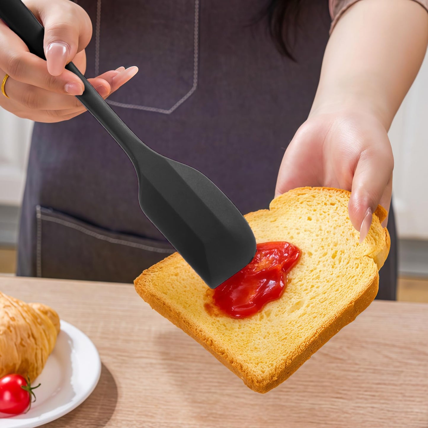Kitchen Utensils Set - Spatula Set - Silicone Spatulas - Pan Scraper - Baking Utensils - Cooking Utensils - V1189-WXF-260203-00015