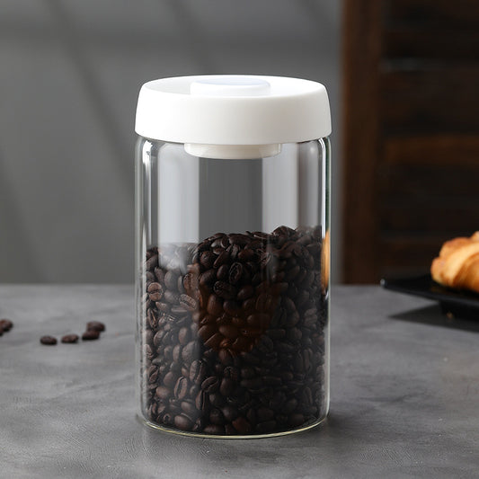Glass Storage Containers - Storage Tin - Modern, manual vacuum storage tank made of borosilicate glass with V1189-WXF-260203-00026