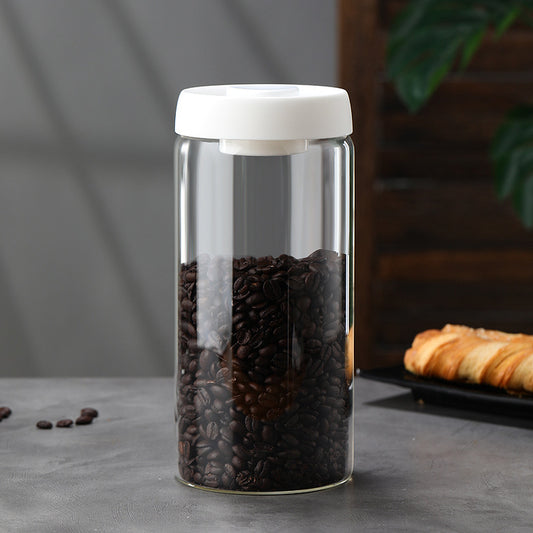 Glass Storage Containers - Storage Tin - Modern, manual vacuum storage tank made of borosilicate glass with V1189-WXF-260203-00027