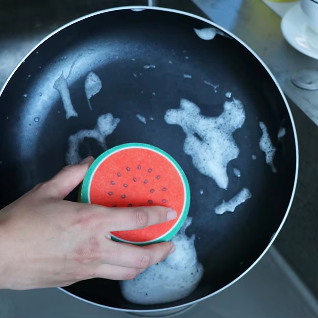 Kitchen Utensil Scourers - Kitchen Cleaning Sponge | Thick scouring pad | Suitable for dishes, pans, and V1189-WXF-260203-00056