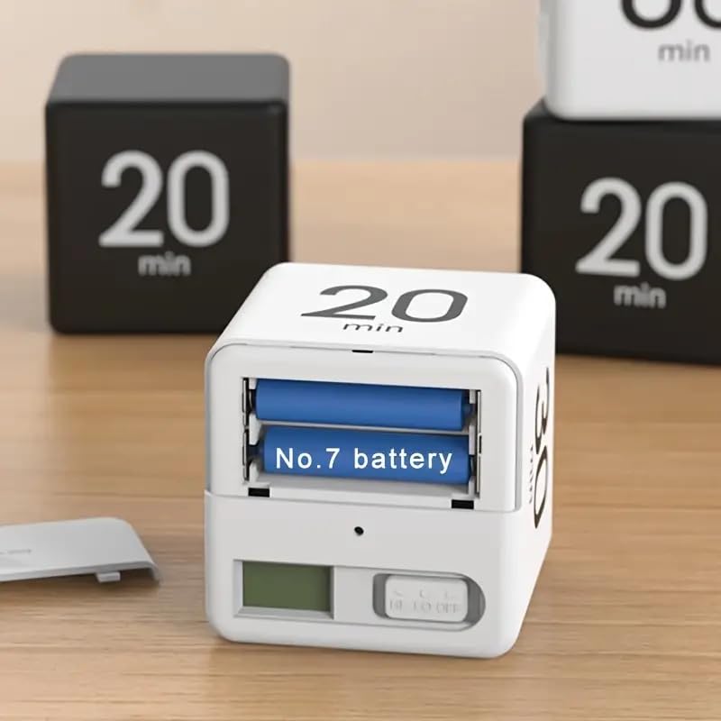Kitchen Timer - Timer - Cube Timer - Flip Timer - Digital Kitchen Timer - Pomodoro Timer - Time Management - V1189-WXF-260203-00079