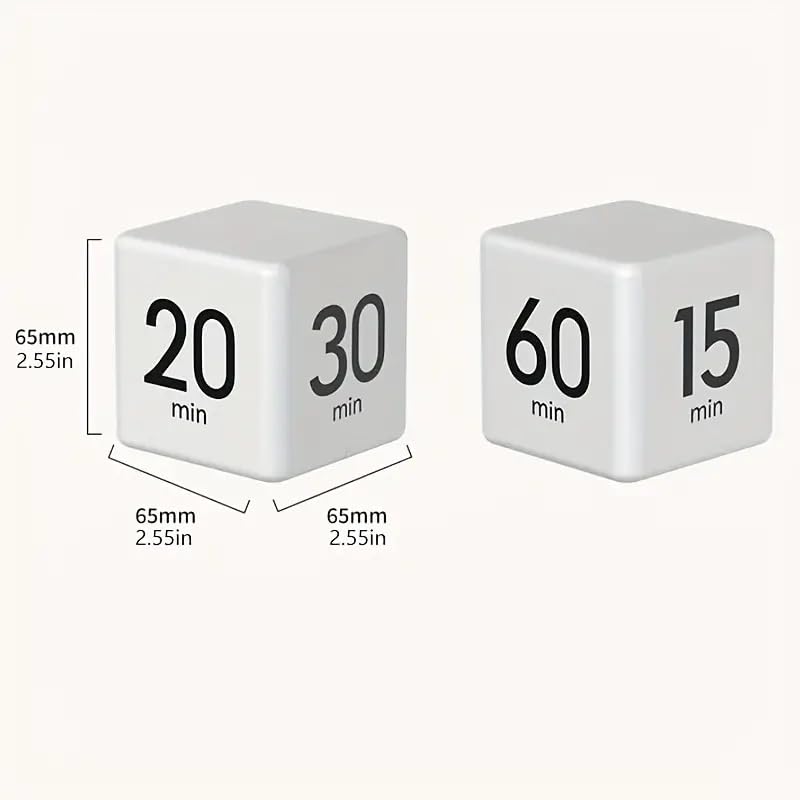 Kitchen Timer - Timer - Cube Timer - Flip Timer - Digital Kitchen Timer - Pomodoro Timer - Time Management - V1189-WXF-260203-00079