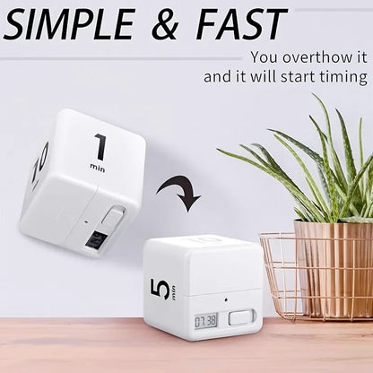 Kitchen Timer - Timer - Cube Timer - Flip Timer - Digital Kitchen Timer - Pomodoro Timer - Time Management - V1189-WXF-260203-00079