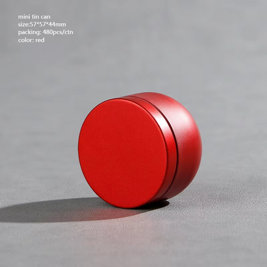 Tea Box - Portable Mini Tea Caddy, Large Tea Storage Container, Small Round Tin Coffee Caddy V1189-WXF-260203-00096