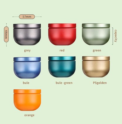 Tea Box - Portable Mini Tea Caddy, Large Tea Storage Container, Small Round Tin Coffee Caddy V1189-WXF-260203-00096