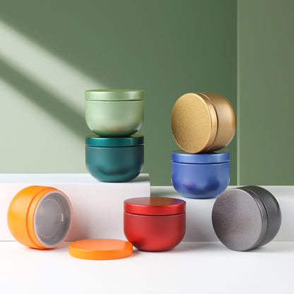 Tea Box - Portable Mini Tea Caddy, Large Tea Storage Container, Small Round Tin Coffee Caddy V1189-WXF-260203-00097