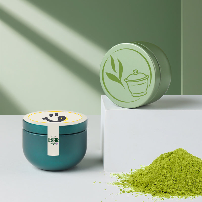 Tea Box - Portable Mini Tea Caddy, Large Tea Storage Container, Small Round Tin Coffee Caddy V1189-WXF-260203-00098
