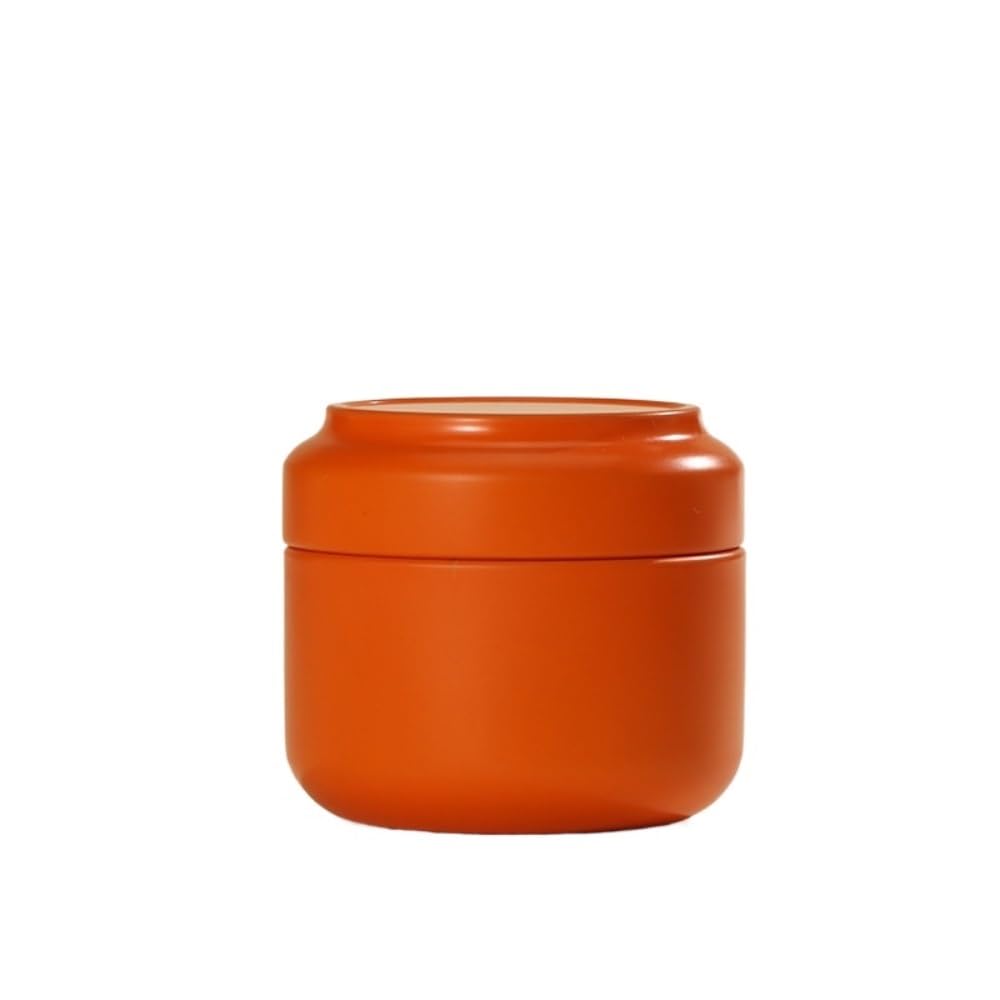 Tea Box - Portable Mini Tea Caddy, Large Tea Storage Container, Small Round Tin Coffee Caddy V1189-WXF-260203-00100