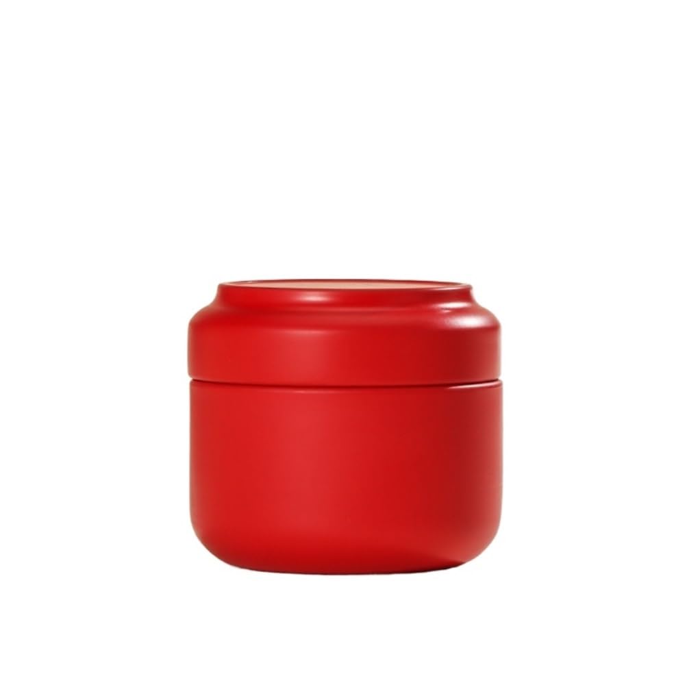 Tea Box - Portable Mini Tea Caddy, Large Tea Storage Container, Small Round Tin Coffee Caddy V1189-WXF-260203-00101