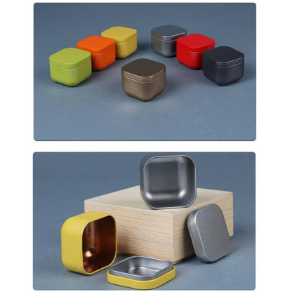 Tea box - Square tin container, tea caddy, metal candy box V1189-WXF-260203-00111