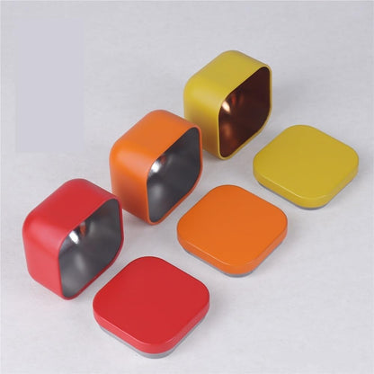 Tea box - Square tin container, tea caddy, metal candy box V1189-WXF-260203-00117