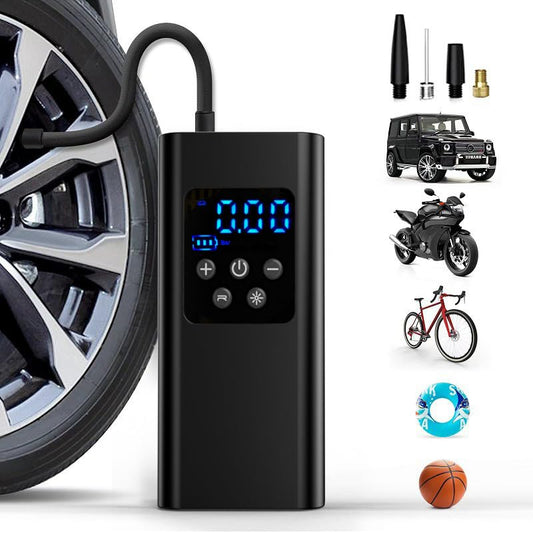 Bicycle pump - Portable digital air pump for cars, handy and wirelessly rechargeable, suitable for V1189-WXF-260203-00130