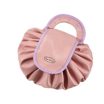 Make up bag-Portable Cosmetic Bag-Large Capacity Organizer-With Drawstring & Handle-Waterproof Toiletry V1189-WXF-260203-00149