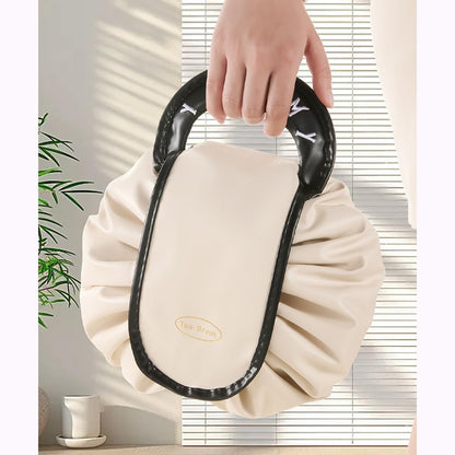 Make up bag-Portable Cosmetic Bag-Large Capacity Organizer-With Drawstring & Handle-Waterproof Toiletry V1189-WXF-260203-00149