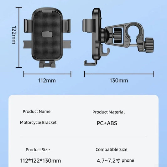 Bicycle Phone Holder - Smartphone Holder - Universal - MTB - Racing Bike - E-bike - Scooter - Motorcycle - V1189-WXF-260203-00159