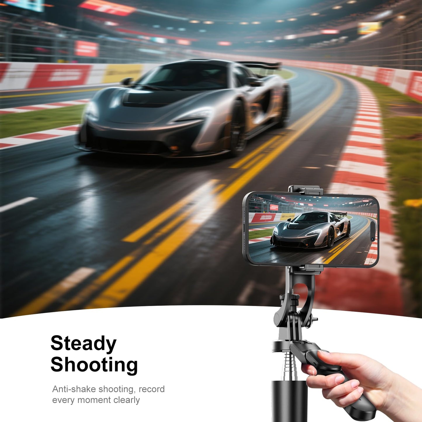 Selfie Stick - Tripod - Phone Tripod - Bluetooth - With Remote Control - Extendable - Wireless - 3 in 1 - V1189-WXF-260203-00165