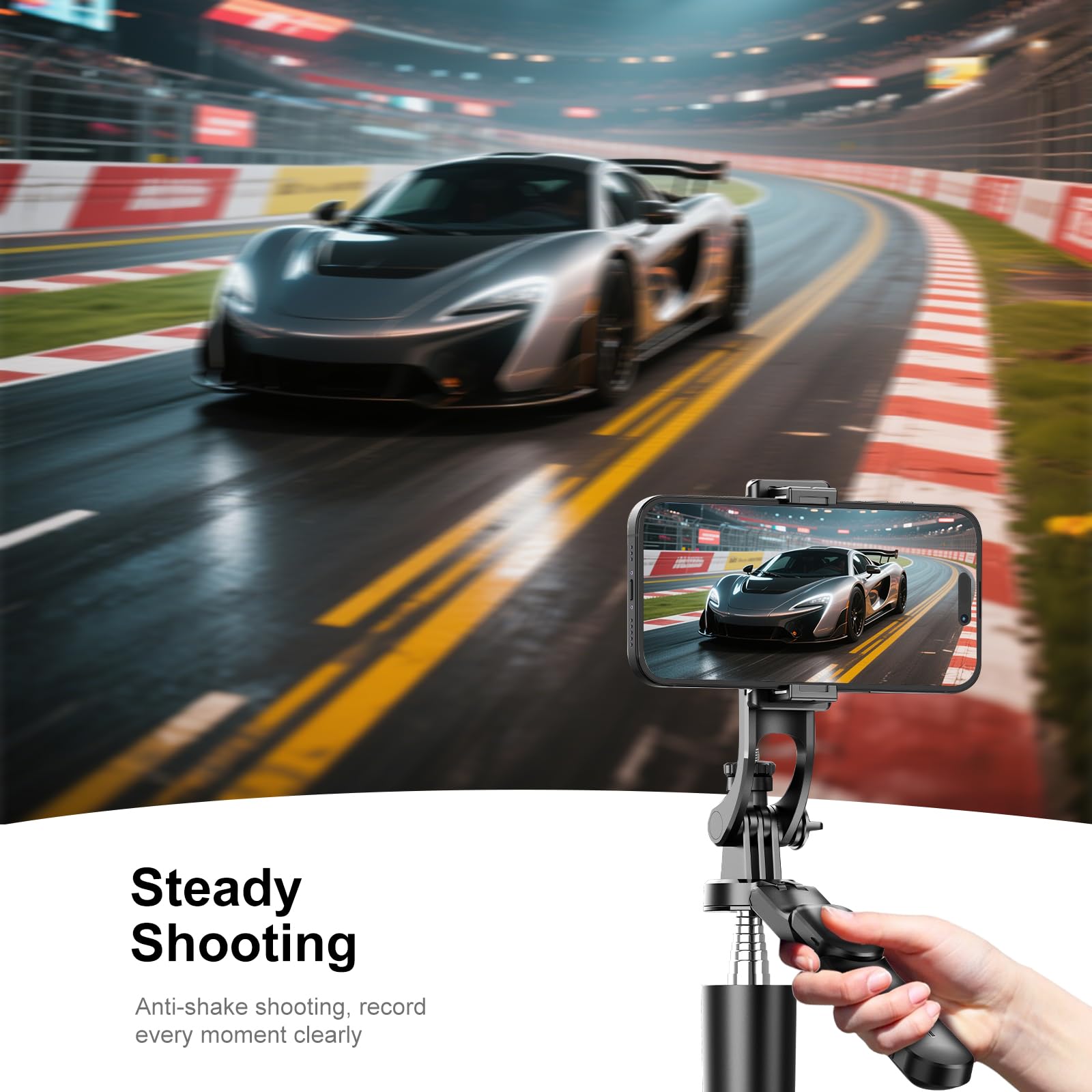 Selfie Stick - Tripod - Phone Tripod - Bluetooth - With Remote Control - Extendable - Wireless - 3 in 1 - V1189-WXF-260203-00165