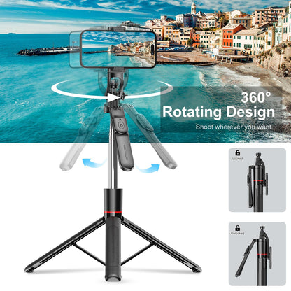 Selfie Stick - Tripod - Phone Tripod - Bluetooth - With Remote Control - Extendable - Wireless - 3 in 1 - V1189-WXF-260203-00165