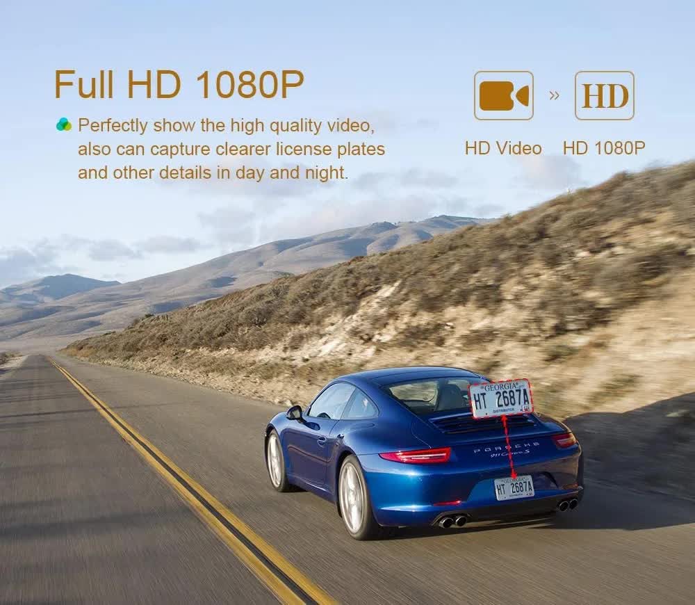 Car Dashcam - 120-degree viewing angle - Night vision - Full HD video - Super compact - Parking mode - Loop V1189-WXF-260203-00191
