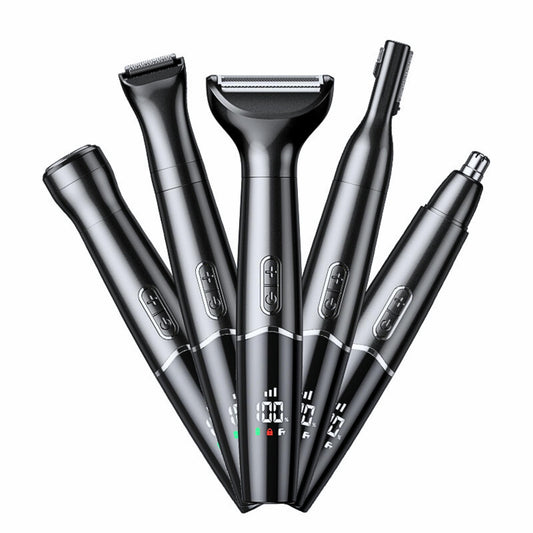 Nose Trimmer - 5-in-1 Rechargeable - Nose & Ear Hair Trimmer - IPX7 Waterproof - Two-Blade Trimming Set, V1189-WXF-260203-00197