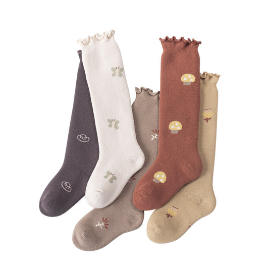 Knee Socks Girls - Baby Knee Socks - Ruffle Socks - Long Socks Child - Cotton Socks - Toddler Socks - V1189-WXF-260203-00208