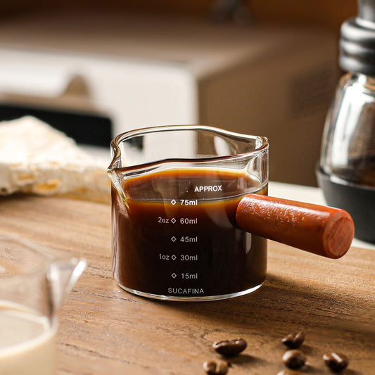 Espresso Measuring Cup - Shot Glass - Milk Jug - Coffee Accessories - Barista Tools - Measuring Cup Glass - V1189-WXF-260203-00225